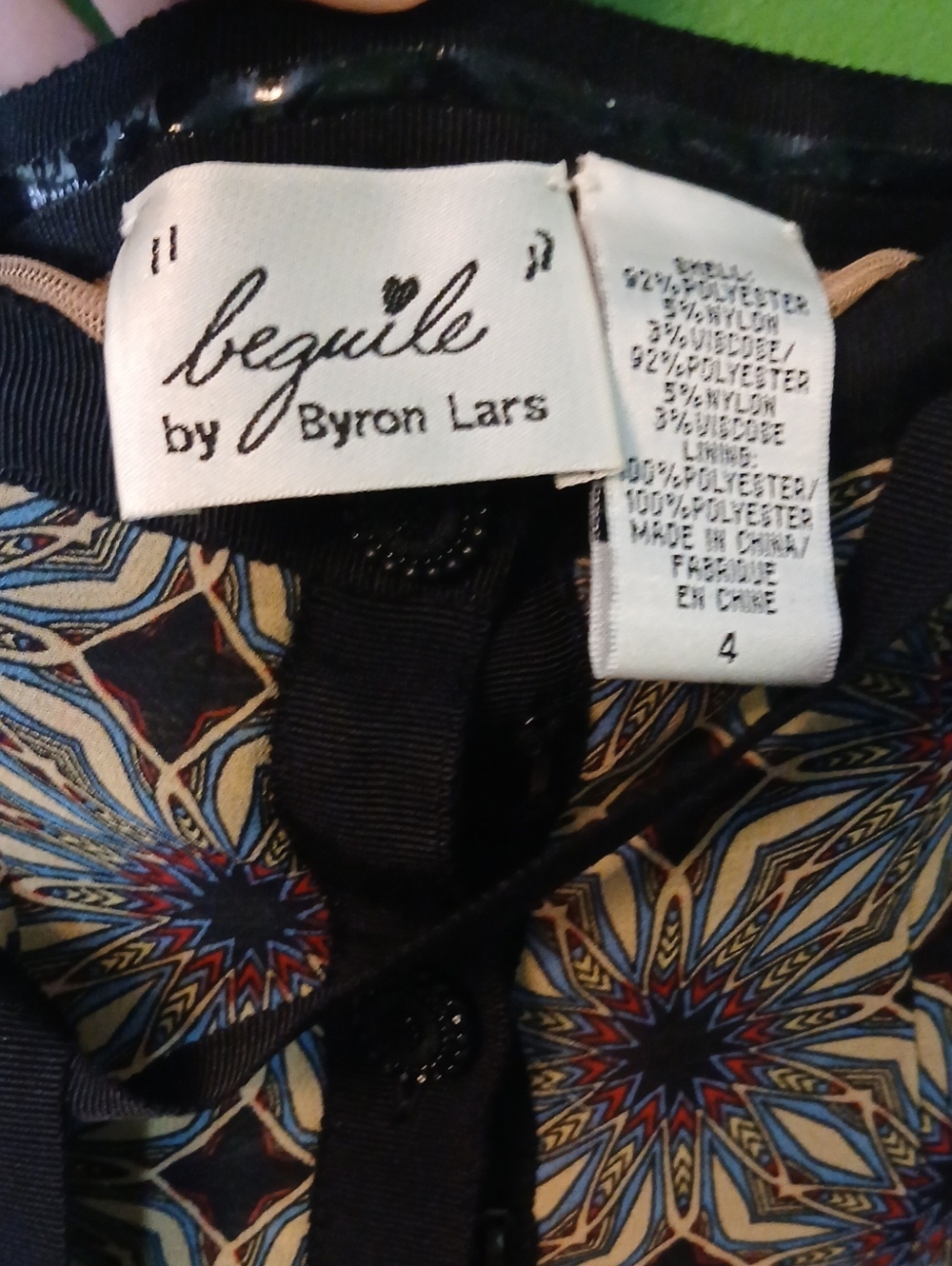 Beguile By Byron Lars Bohemian Multi-Pattern Maxi Skirt - Black & Multicolor - Picture 11 of 12